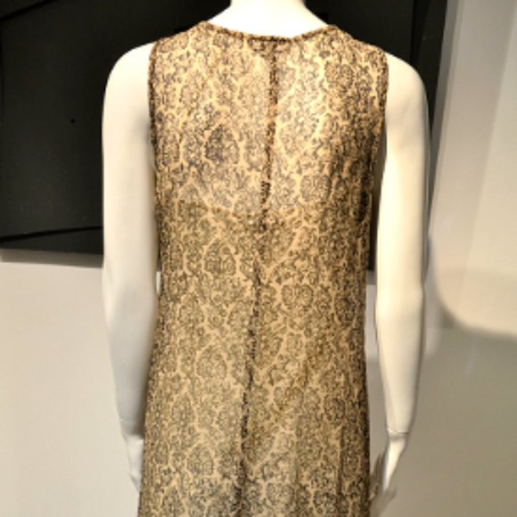 Printed SILK CHIFFON SUMMER MIDI SKIMMER DRESS - Picture 7 of 7